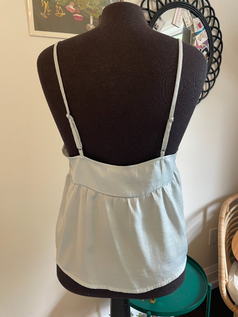 Powder Blue Spaghetti Strap Top - Picture 2 of 4